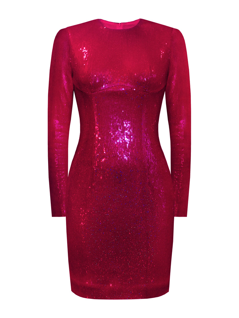 Sequined Long Sleeve Dress
