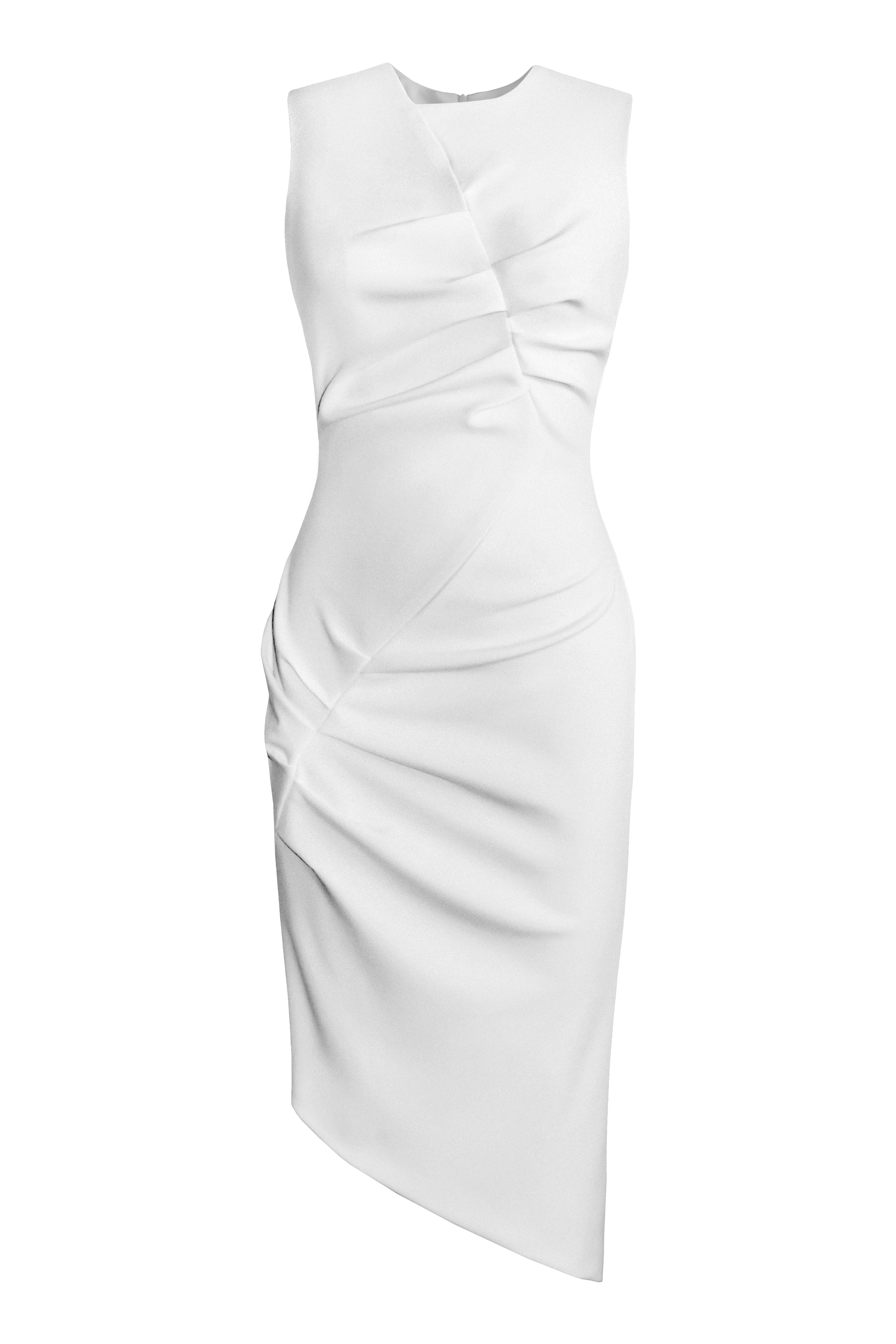 Assymetrical Front Tuck Dress – L'MOMO