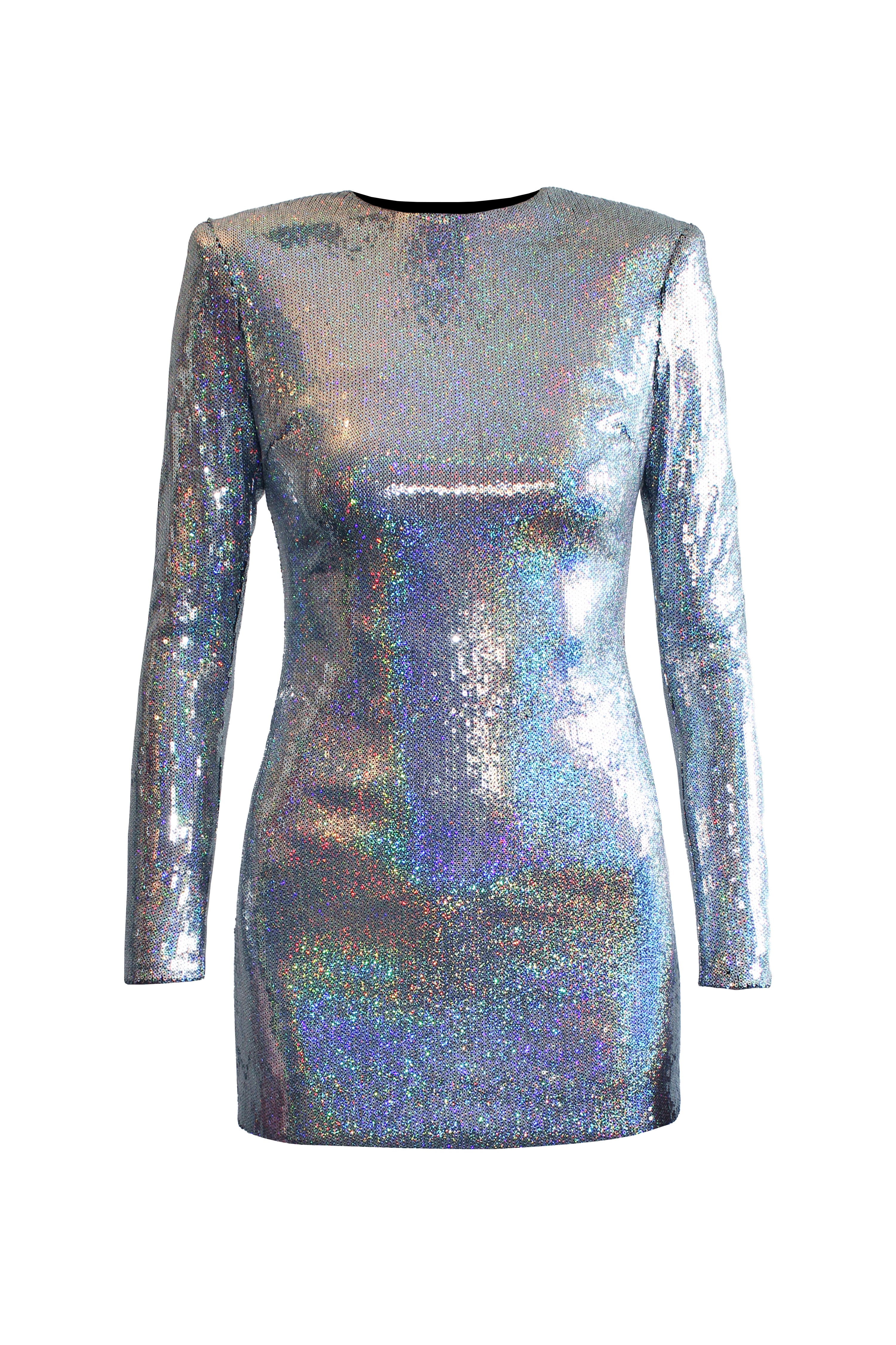 holographic dress long sleeve Aloruh Women's Long Sleeve Holographic Dress