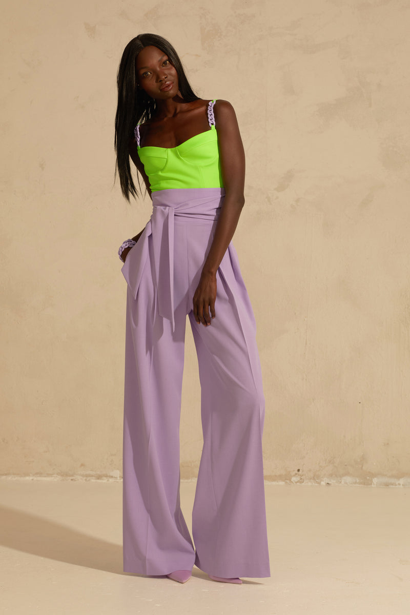 Ultra High Waist Palazzo Pants 6 Lavender