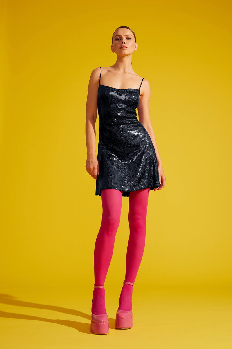 Sequined Mini Camisole Dress – L'MOMO
