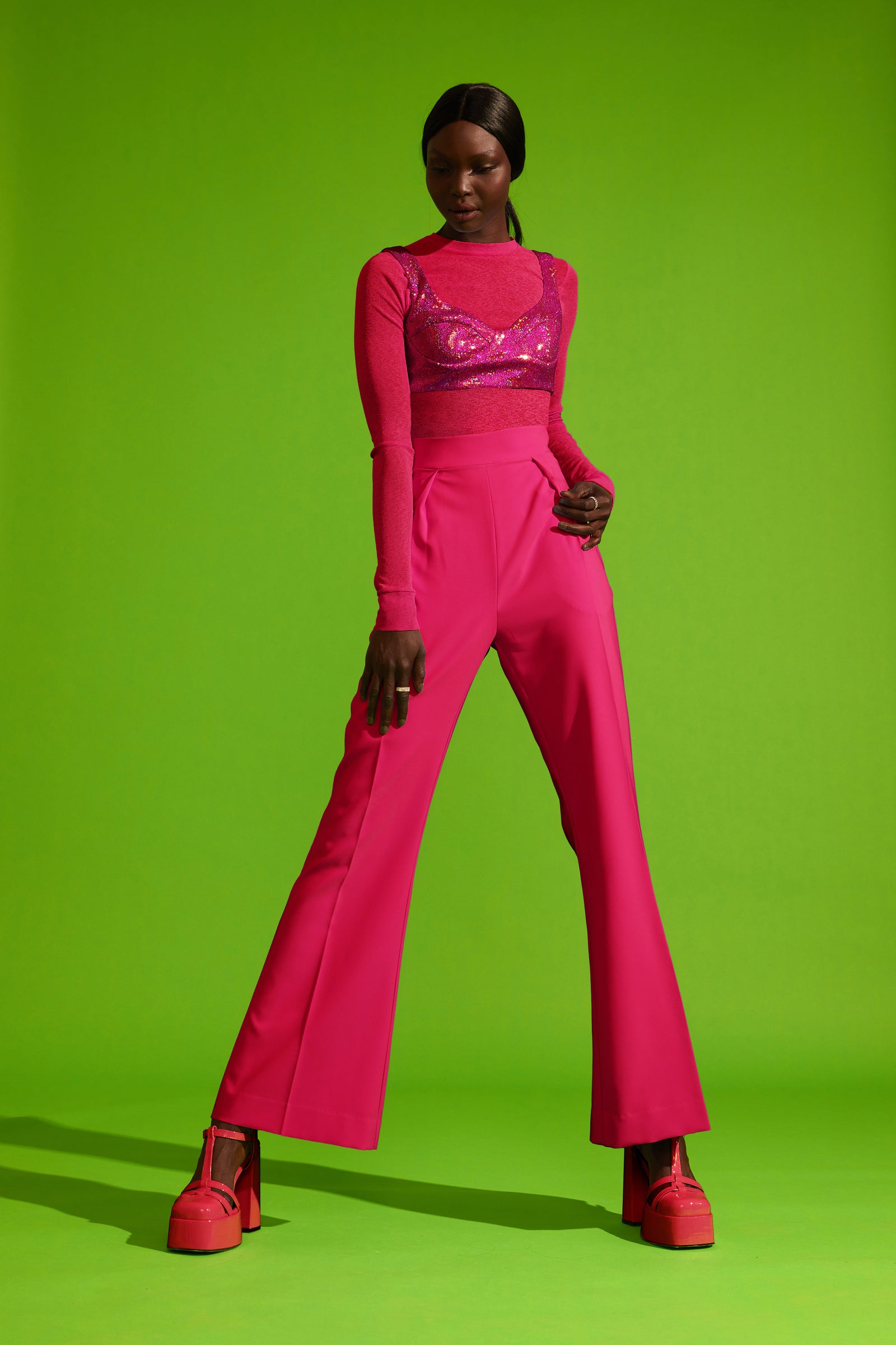 トップス MMM Long Sleeve Sheer Top – L'MOMO