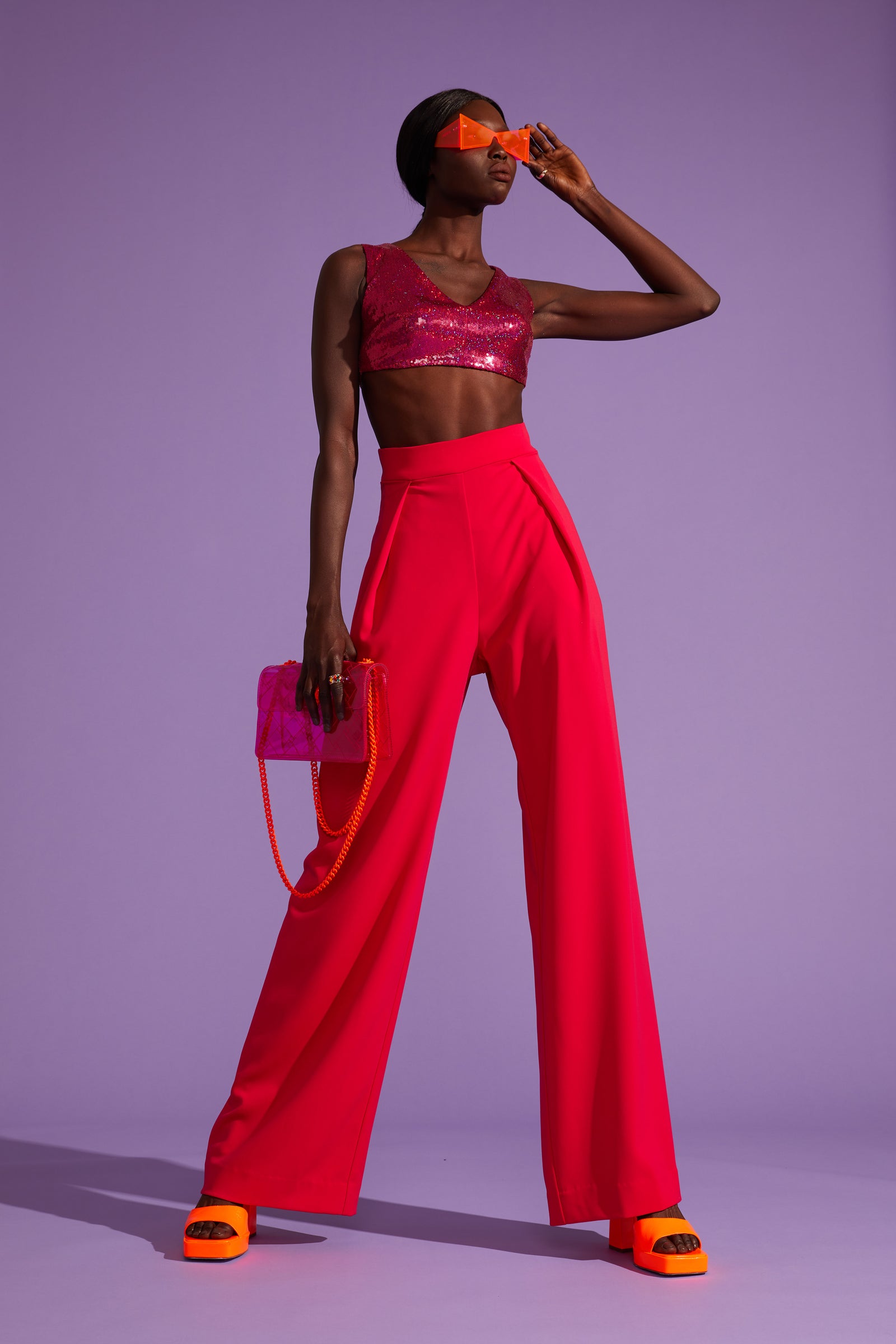 High-Waist Wide-Leg Trousers – L'MOMO