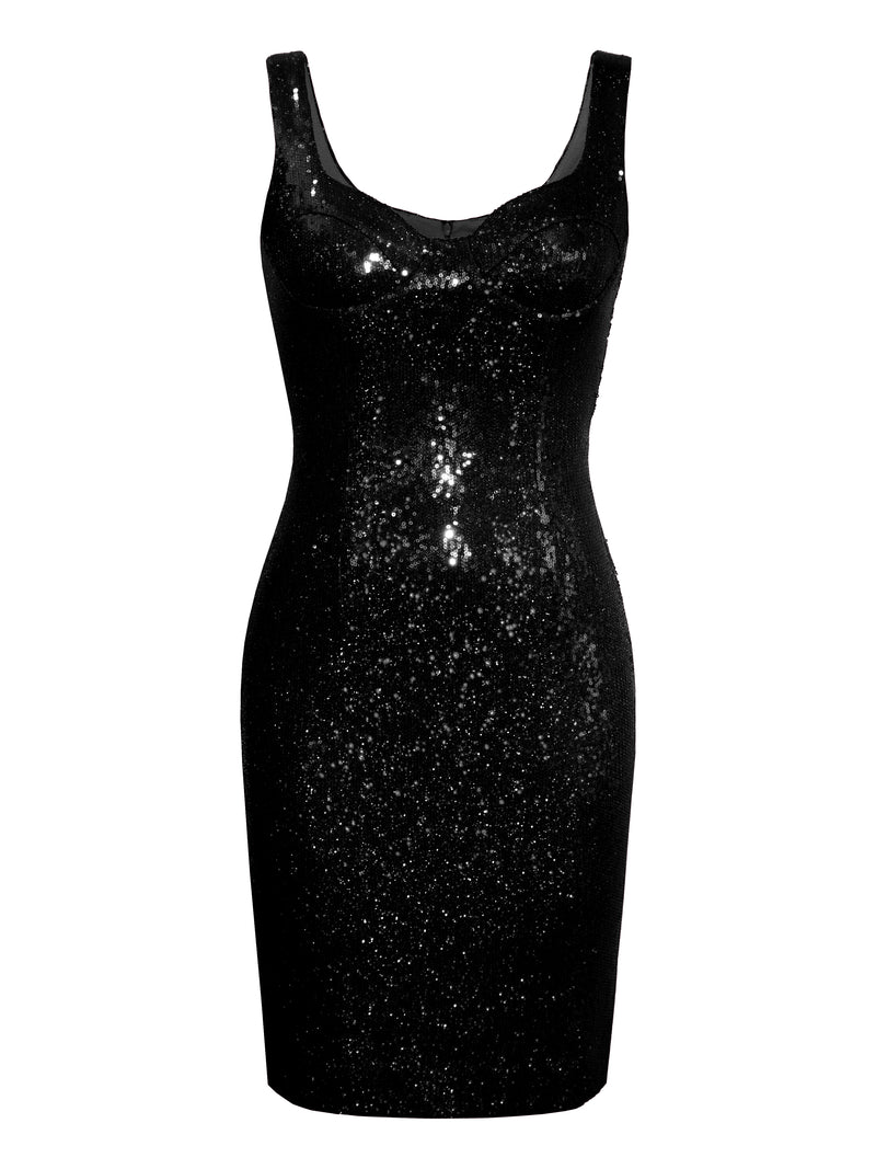 Sequined Sweetheart Cocktail Dress