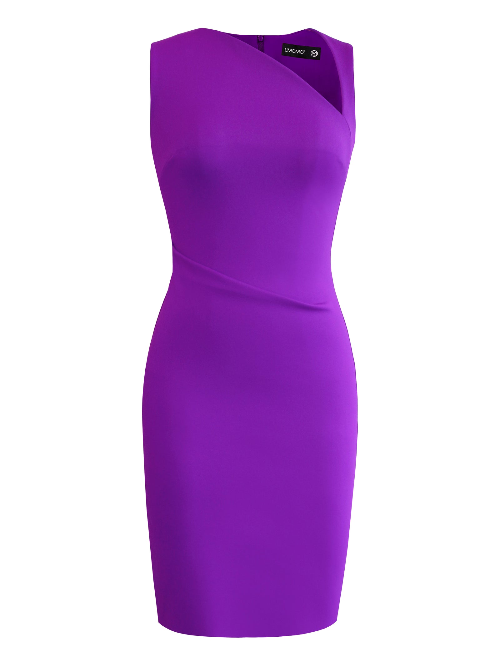 Sheath Dress with Asymmetrical Neckline