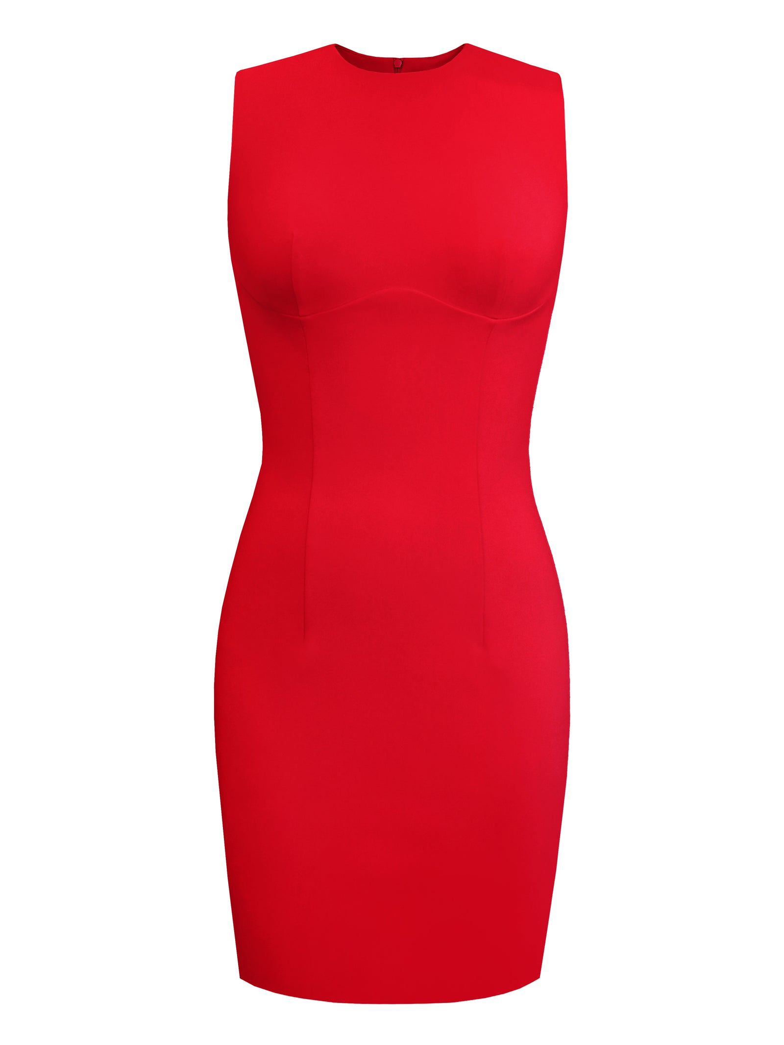 Mini Sheath Dress with Jewel Neckline – L'MOMO