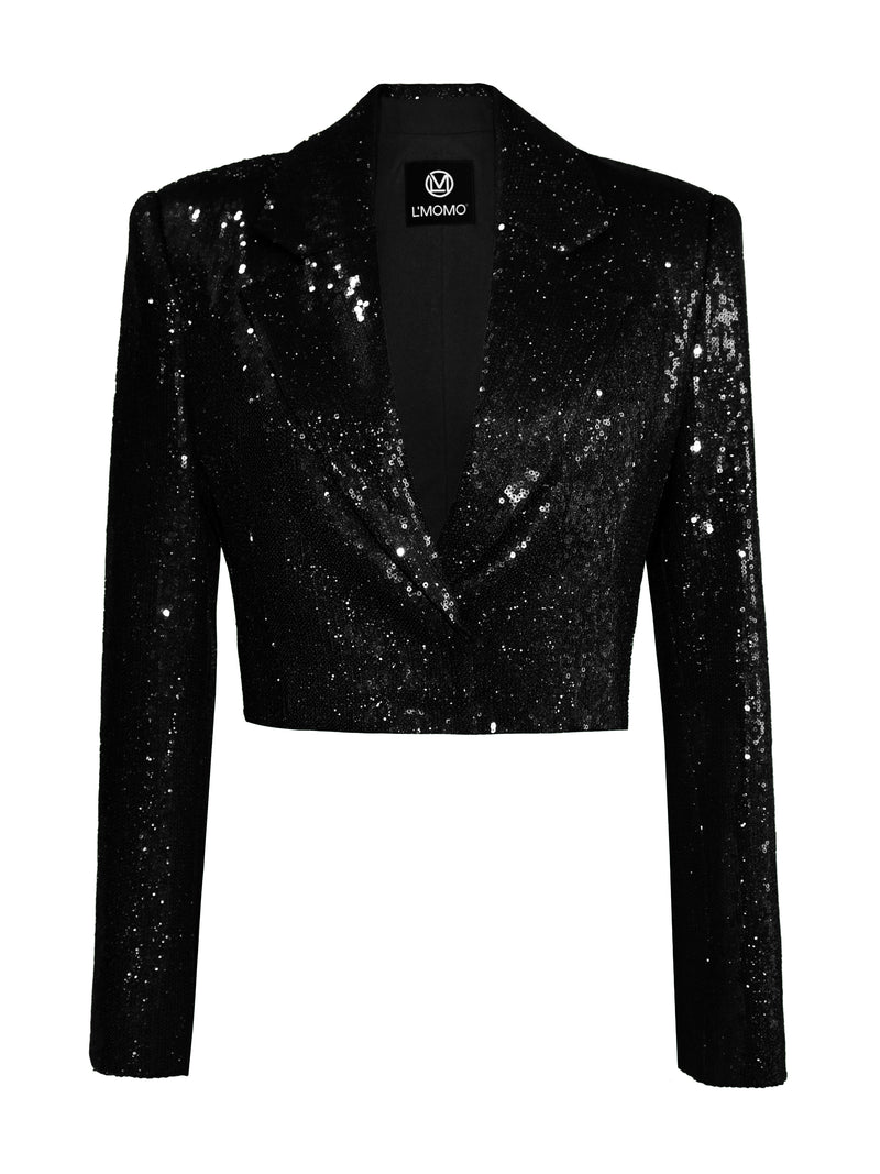 Sequined Cropped Blazer