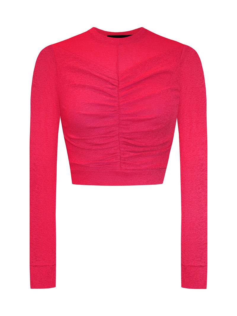 Ruched Long Sleeve Top