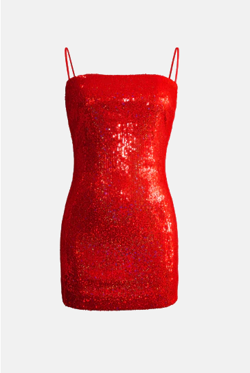 Stretch Sequin Mini Dress 8 Gold Sequin