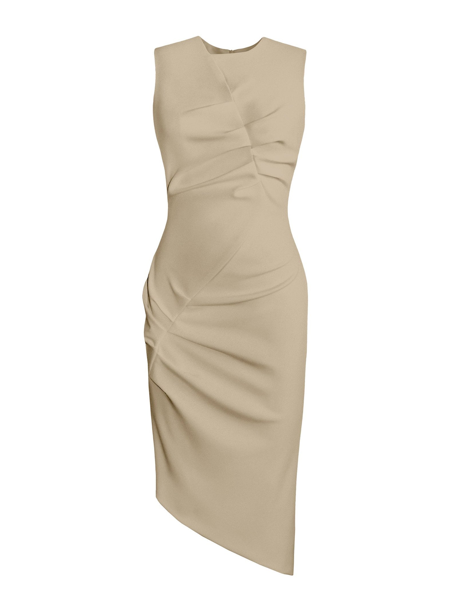 Assymetrical Front Tuck Dress – L'MOMO