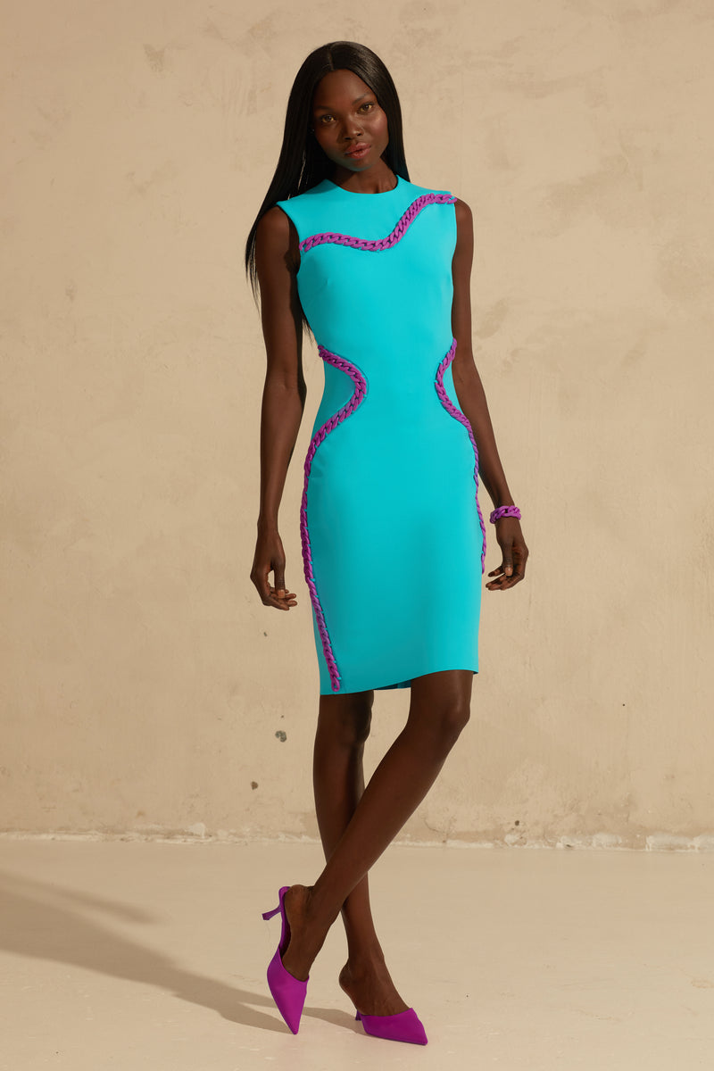 clean cut dress Naia Clean Cut Draped Dress
