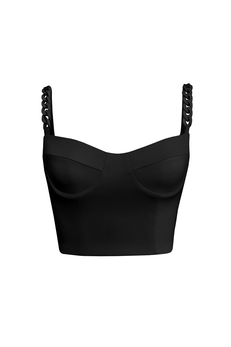 Bustier Top with Chain Straps