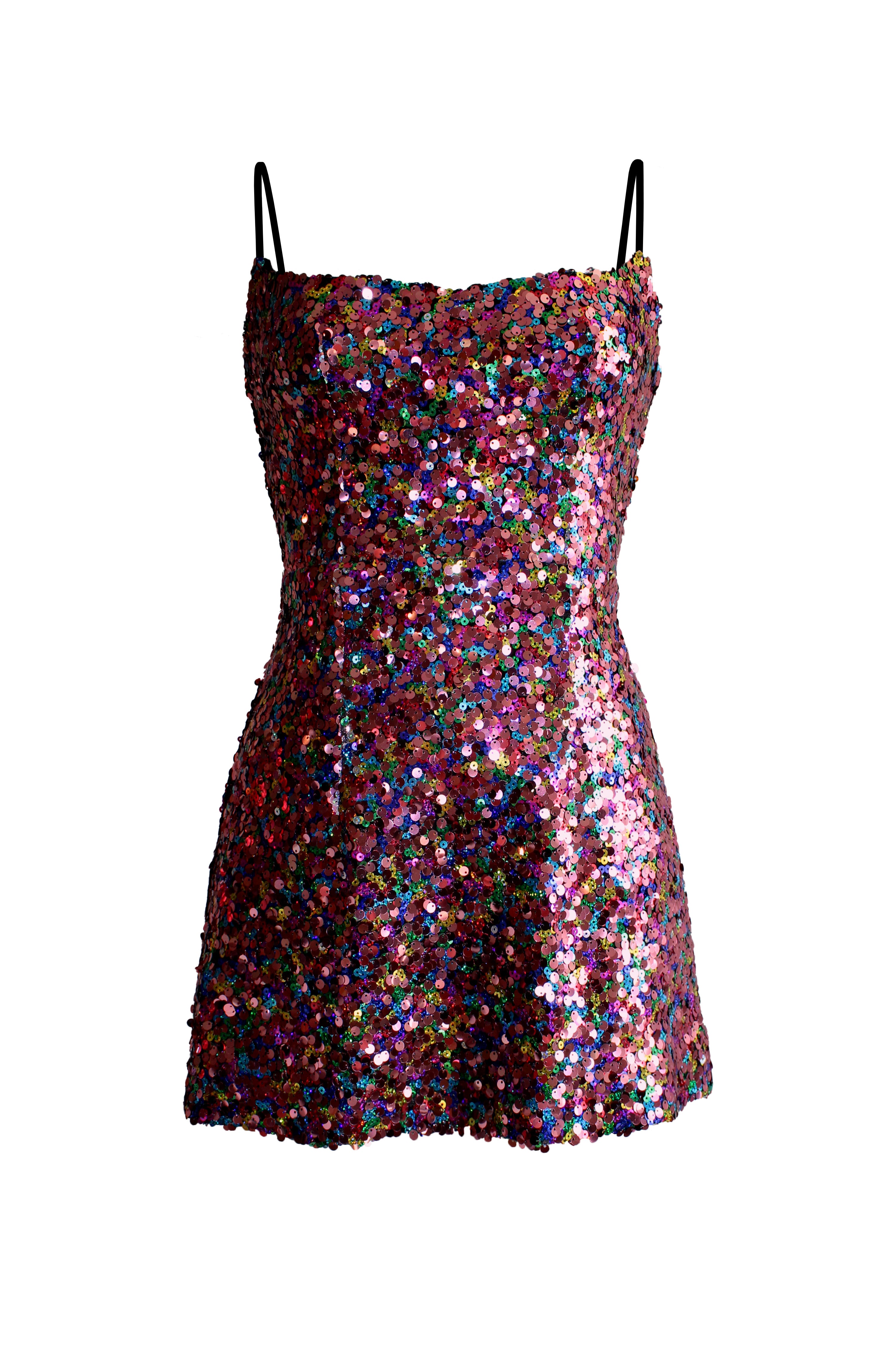 Multicolour Sequin Mini Dress – L'MOMO