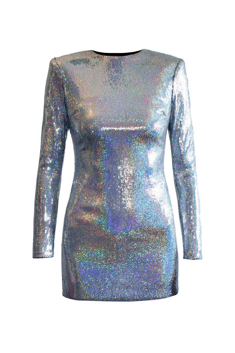 Holographic Sequin Mini Dress L'MOMO Holographic Sequin Mini Dress L'MOMO