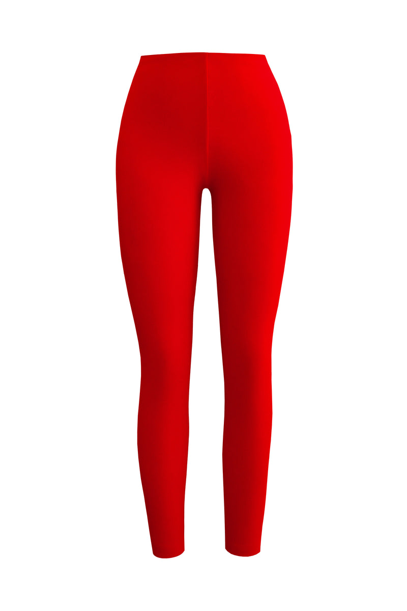 Buy Red & Beige Leggings for Women by BUYNEWTREND Online