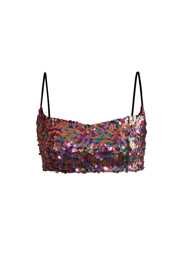 Sequin Mini Cropped Top